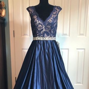 Jovani Midnight Blue Gown